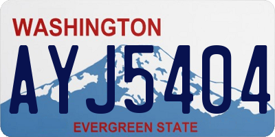 WA license plate AYJ5404