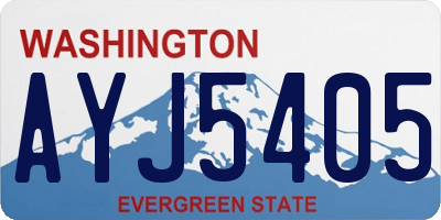 WA license plate AYJ5405