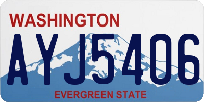 WA license plate AYJ5406