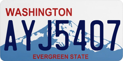 WA license plate AYJ5407
