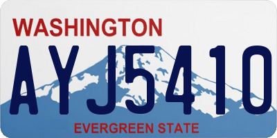 WA license plate AYJ5410
