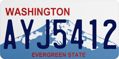 WA license plate AYJ5412