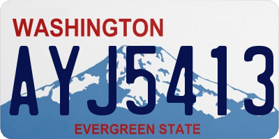 WA license plate AYJ5413