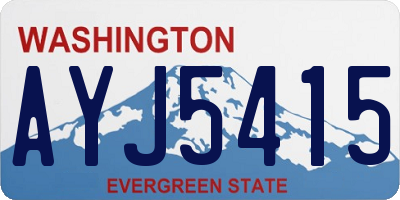 WA license plate AYJ5415