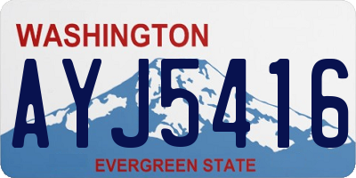 WA license plate AYJ5416