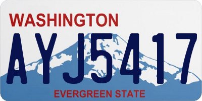 WA license plate AYJ5417