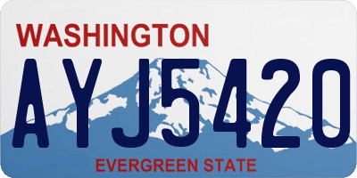 WA license plate AYJ5420