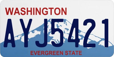 WA license plate AYJ5421