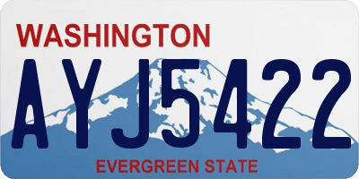 WA license plate AYJ5422