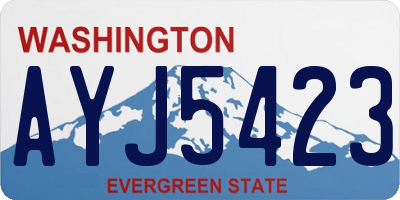 WA license plate AYJ5423