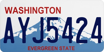 WA license plate AYJ5424