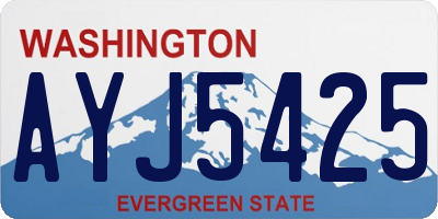 WA license plate AYJ5425