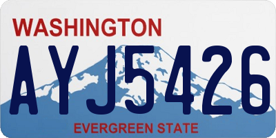 WA license plate AYJ5426