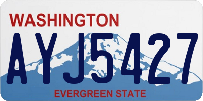 WA license plate AYJ5427