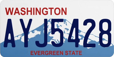 WA license plate AYJ5428