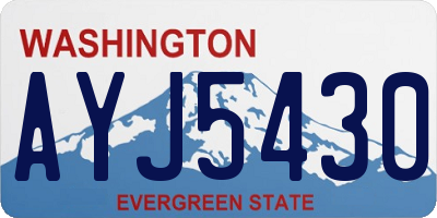 WA license plate AYJ5430