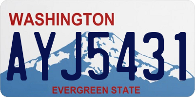 WA license plate AYJ5431