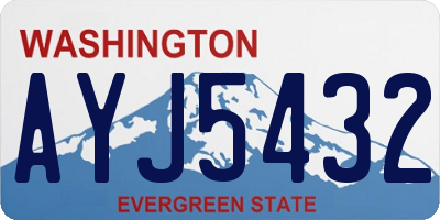 WA license plate AYJ5432