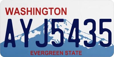 WA license plate AYJ5435