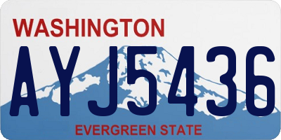 WA license plate AYJ5436