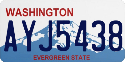 WA license plate AYJ5438