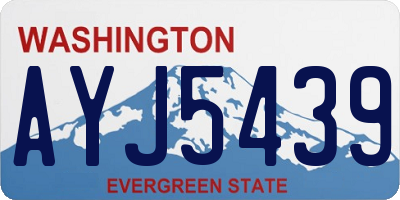 WA license plate AYJ5439