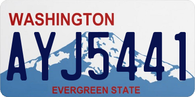 WA license plate AYJ5441