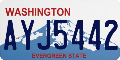 WA license plate AYJ5442