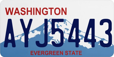 WA license plate AYJ5443