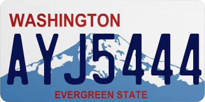 WA license plate AYJ5444