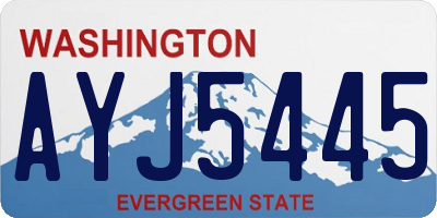 WA license plate AYJ5445