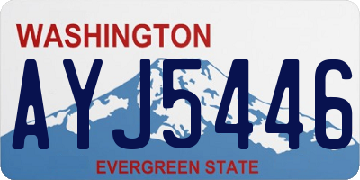 WA license plate AYJ5446