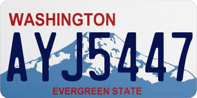 WA license plate AYJ5447