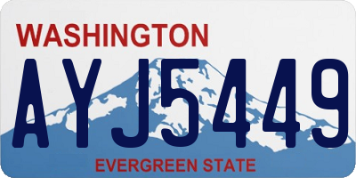 WA license plate AYJ5449
