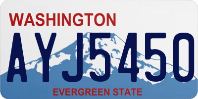 WA license plate AYJ5450