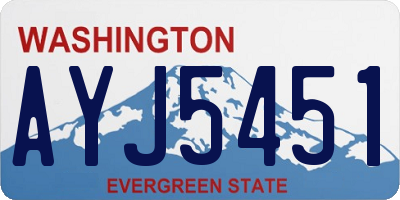 WA license plate AYJ5451