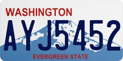 WA license plate AYJ5452