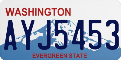 WA license plate AYJ5453