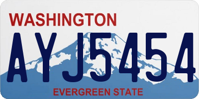 WA license plate AYJ5454