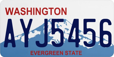 WA license plate AYJ5456