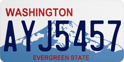 WA license plate AYJ5457
