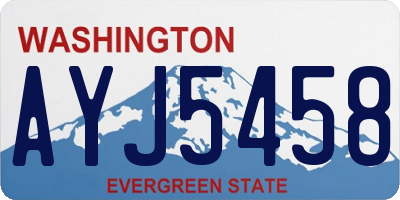 WA license plate AYJ5458