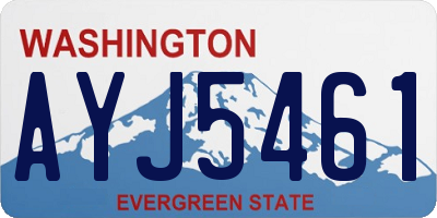 WA license plate AYJ5461