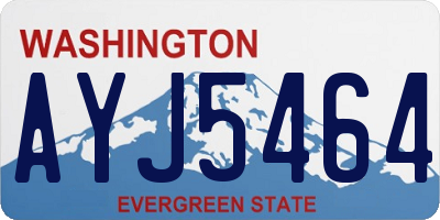 WA license plate AYJ5464