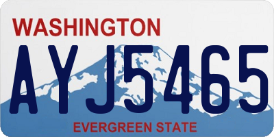 WA license plate AYJ5465