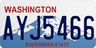 WA license plate AYJ5466