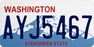 WA license plate AYJ5467
