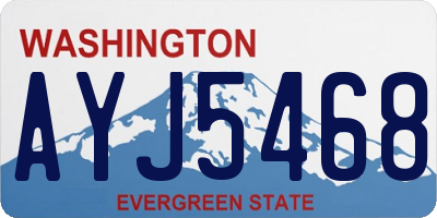 WA license plate AYJ5468