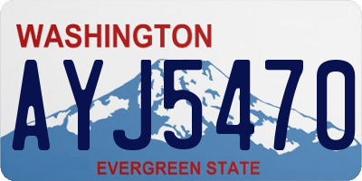 WA license plate AYJ5470