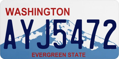 WA license plate AYJ5472